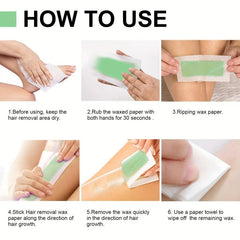 Hair Removal Wax Strips Double Sided Disposable Papers Depilatory Wax Strips