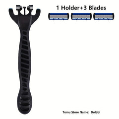 6-Layer Manual Safety Razor Set Stainless Steel Blades