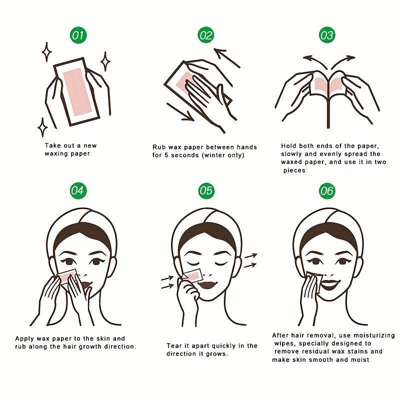 Facial Wax Strips Hair Removal For Women