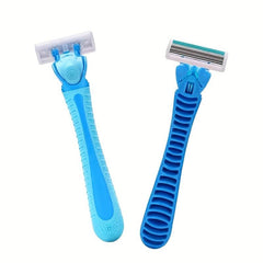 6 Layer Manual Razor Set with 1 Handle & 4 Refills