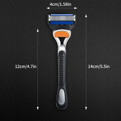 Classic 6 Layer Manual Razor Set with 4 Refills