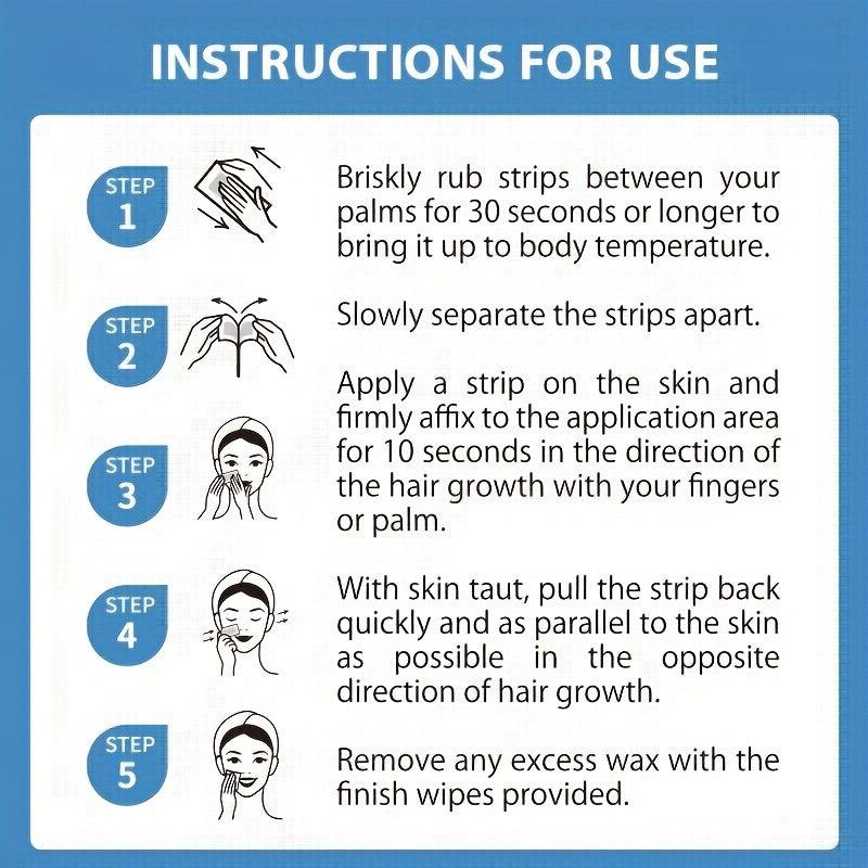 Gentle Body Wax Strips For Painless Hair Removal