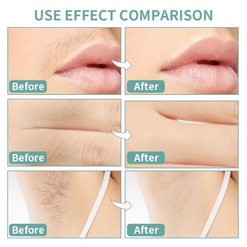 72 Natural Green Facial Wax Strips for Painless Hair Removal
