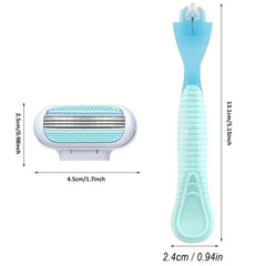 3 Layer Manual Razor Set with 4 Refills Stainless Steel Razors for Women