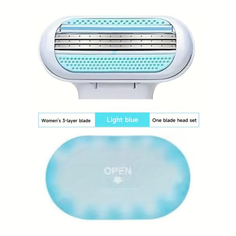 3 Layer Manual Razor Set with 4 Refills Stainless Steel Razors for Women