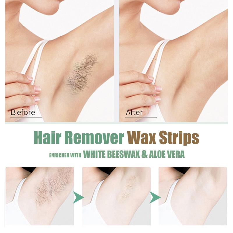 10pcs Painless Hair Removal Waxing Strips for Legs Underarms Bikini Full Body