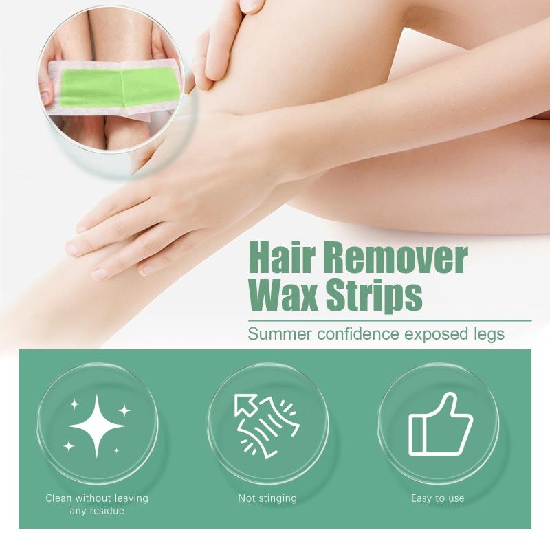 10pcs Painless Hair Removal Waxing Strips for Legs Underarms Bikini Full Body