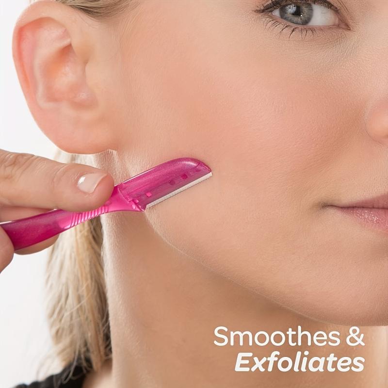 3-in-1 Exfoliating Face Razor for Women - Precision Cover - 3 Counts