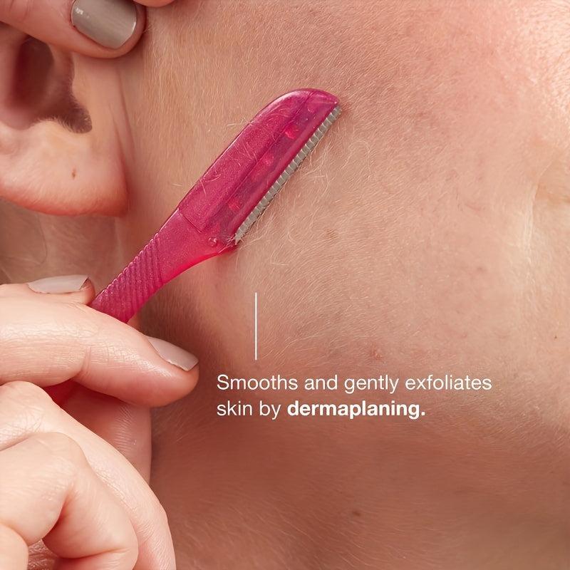 3-in-1 Exfoliating Face Razor for Women - Precision Cover - 3 Counts
