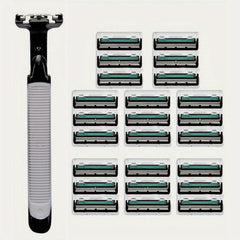 Stainless Steel Men's Razor 2 Layers Blades with Handle