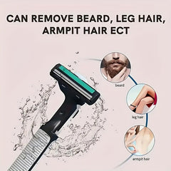 Stainless Steel Men's Razor 2 Layers Blades with Handle