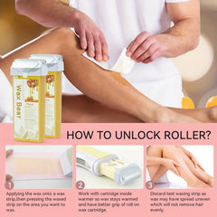 Roll On Wax Kit Roller Waxing Kit Sensitive Skin Wax Roller Kit