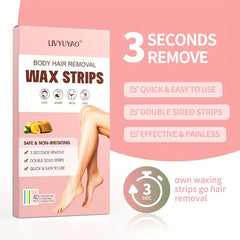 Wax Strips Hair Removal Kit 40 Count Large Size Waxing Strips 6 Finish