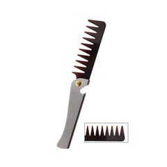 Portable Folding Beard Comb For Men Styling Hair Mustache Stainless Steel Comb