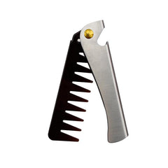 Portable Folding Beard Comb For Men Styling Hair Mustache Stainless Steel Comb