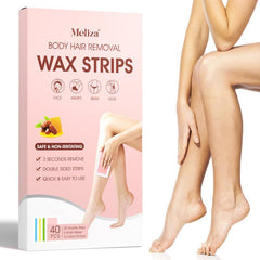 40 Hypoallergenic Wax Strips for Painless Hair Removal All Skin Types