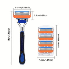 5-Layer Manual Safety Razor Set with Stainless Steel Blades
