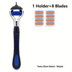 5-Layer Manual Safety Razor Set with Stainless Steel Blades