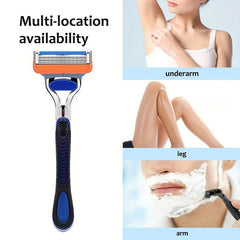 5-Layer Manual Safety Razor Set with Stainless Steel Blades