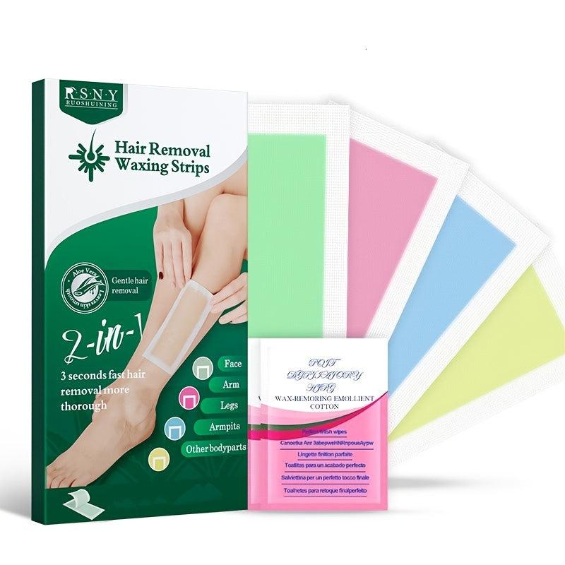 40PCS Hair Removal Wax Strips for Face Legs Arms Bikini Chest Lips Eyebrows
