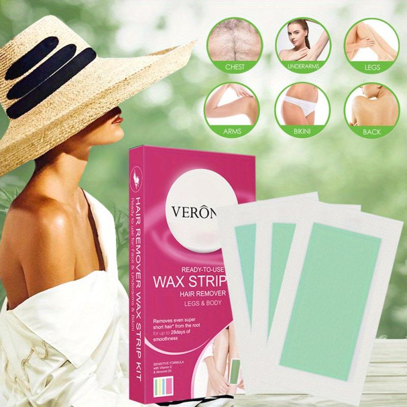 20pcs Body Wax Strips Gentle Waxing Kit Leg Armpit Lip Hair Removal