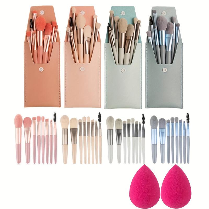 8PCS Mini Makeup Brush Set for Foundation Powder Blush Eyeshadow