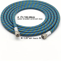 Nylon Braided Airbrush Hose 3.05m with Standard Fittings