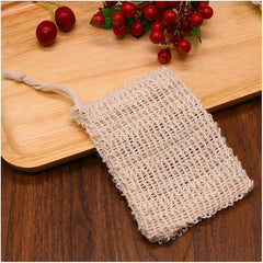 5pcs Exfoliating Mesh Pouch for Facial Cleansing with Foaming Net