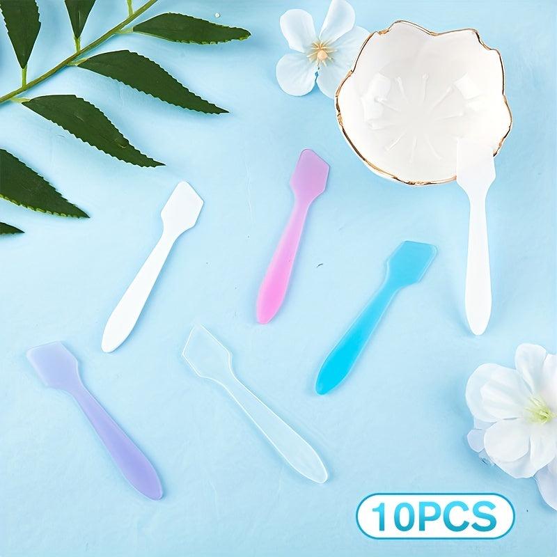 10 Pcs Mini Cosmetic Spatulas Scoop Makeup Mask Spoon Set