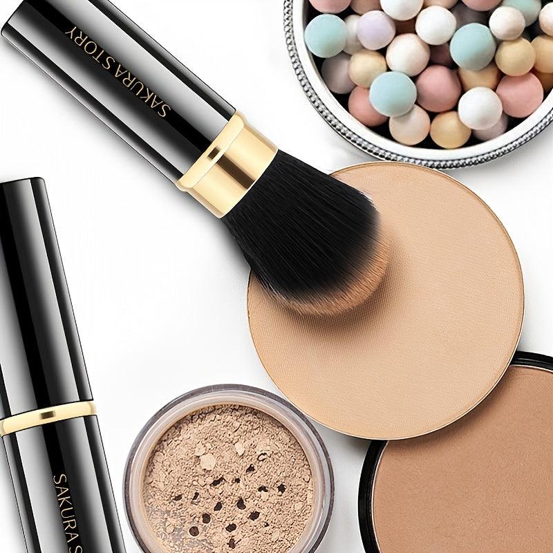 Retractable Makeup Brush Portable Face Loose Powder Foundation Mini Blush Brush