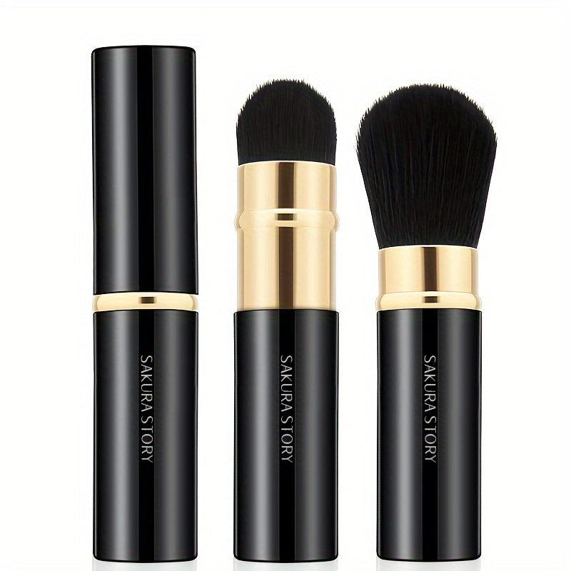 Retractable Makeup Brush Portable Face Loose Powder Foundation Mini Blush Brush