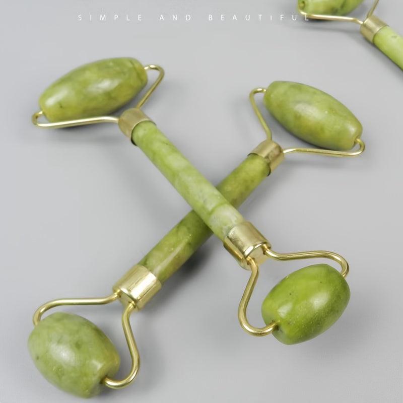 2 Pcs Jade Roller Facial Roller For Daily Skin Care And Swelling Relief