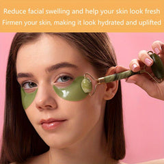 2 Pcs Jade Roller Facial Roller For Daily Skin Care And Swelling Relief