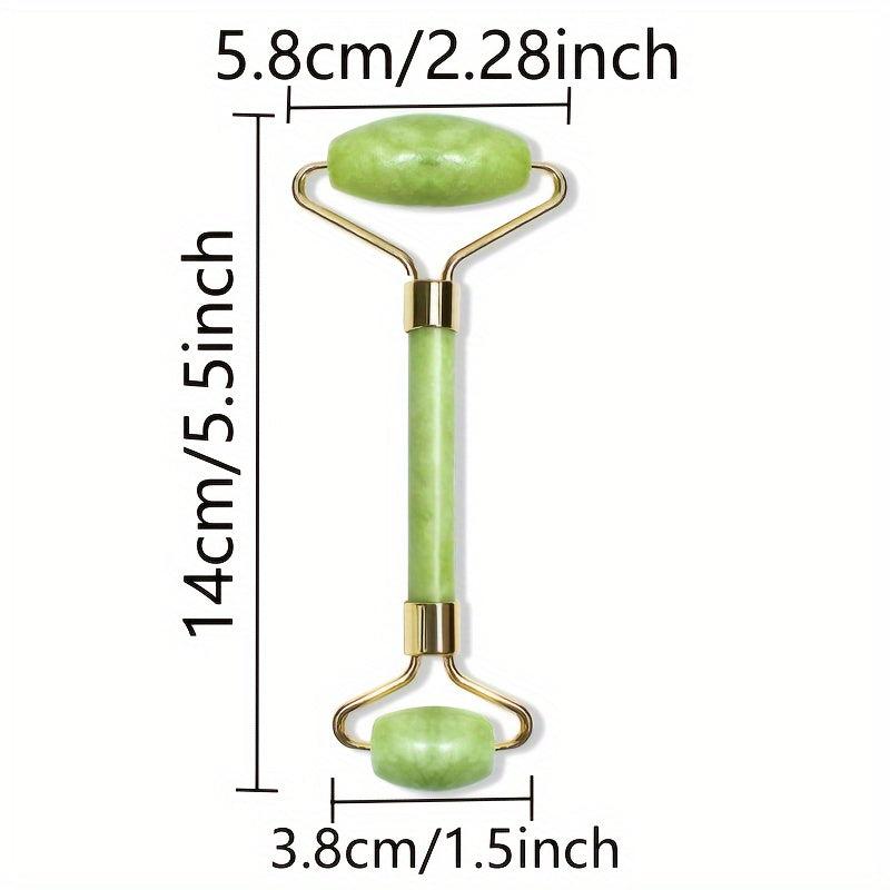 2 Pcs Jade Roller Facial Roller For Daily Skin Care And Swelling Relief