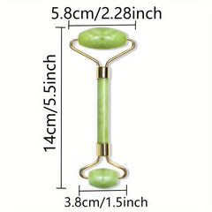 2 Pcs Jade Roller Facial Roller For Daily Skin Care And Swelling Relief