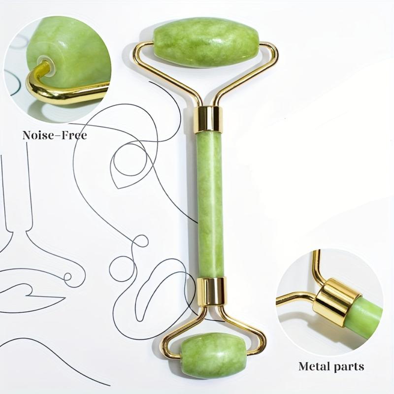 2 Pcs Jade Roller Facial Roller For Daily Skin Care And Swelling Relief