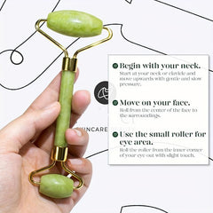 2 Pcs Jade Roller Facial Roller For Daily Skin Care And Swelling Relief