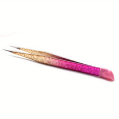 Dual-Ended Silicone Nail Art Tweezers with Pressing Head - Makeup Tools