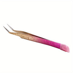 Dual-Ended Silicone Nail Art Tweezers with Pressing Head - Makeup Tools