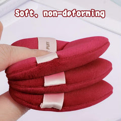 6pcs Large Heart Dry Cushion Puffs for Under Eyes with Strap Makeup Tool
