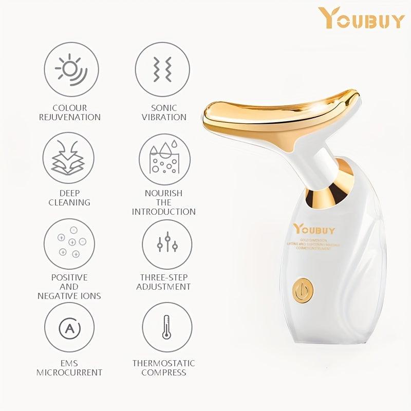 Neck Face Massager Firming Wrinkle Tool Double Chin Reducer