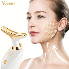 Neck Face Massager Firming Wrinkle Tool Double Chin Reducer