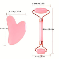 Gua Sha Scraping Board & Facial Massage Roller Set