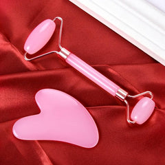 Gua Sha Scraping Board & Facial Massage Roller Set