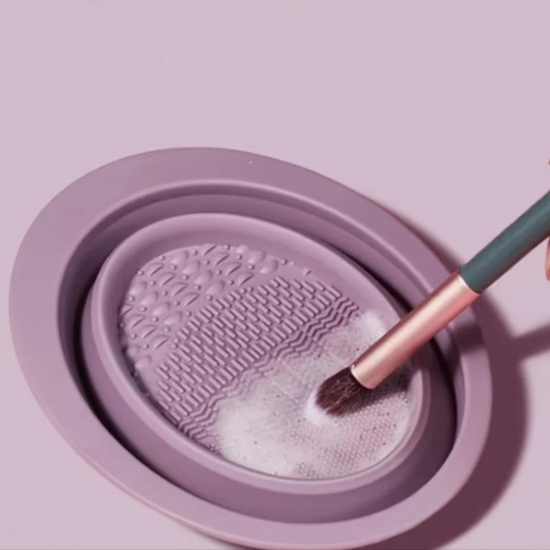 Silicone Makeup Brush Cleaner Bowl Foldable