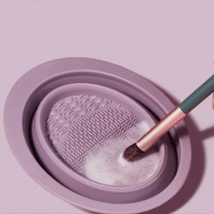 Silicone Makeup Brush Cleaner Bowl Foldable