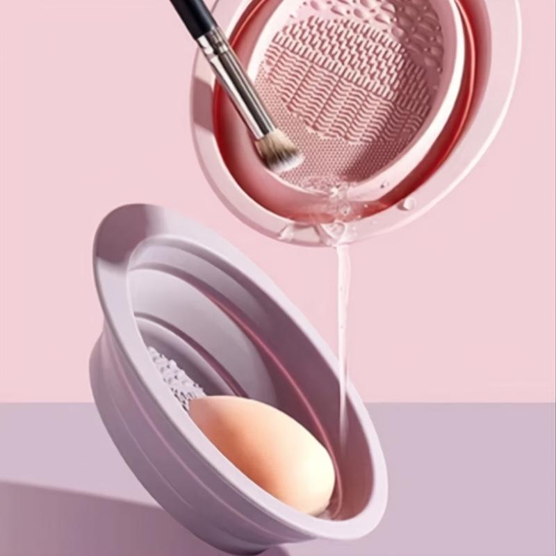 Silicone Makeup Brush Cleaner Bowl Foldable
