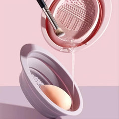 Silicone Makeup Brush Cleaner Bowl Foldable
