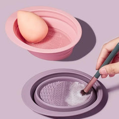 Silicone Makeup Brush Cleaner Bowl Foldable