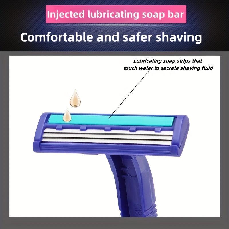 Disposable 3-Layer Manual Razor Anti-Slip Safety Razor for Men and Women
